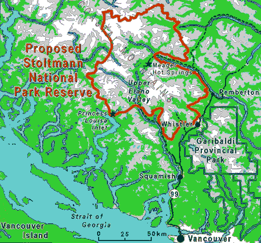 Lagekarte mit Schutzgebietsvorschlag  (rot)